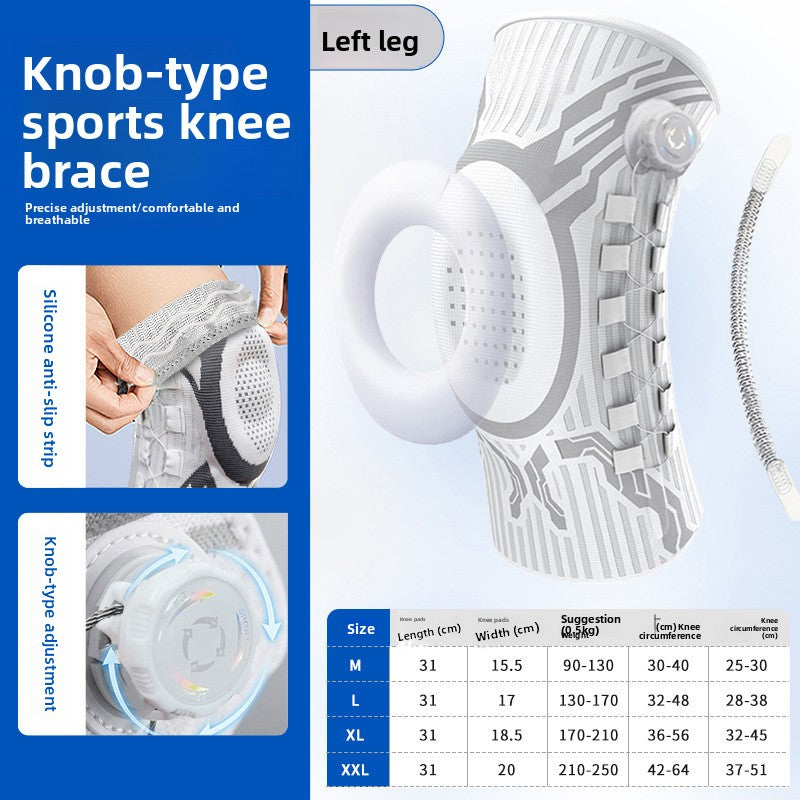 Adjustable knob knee pad